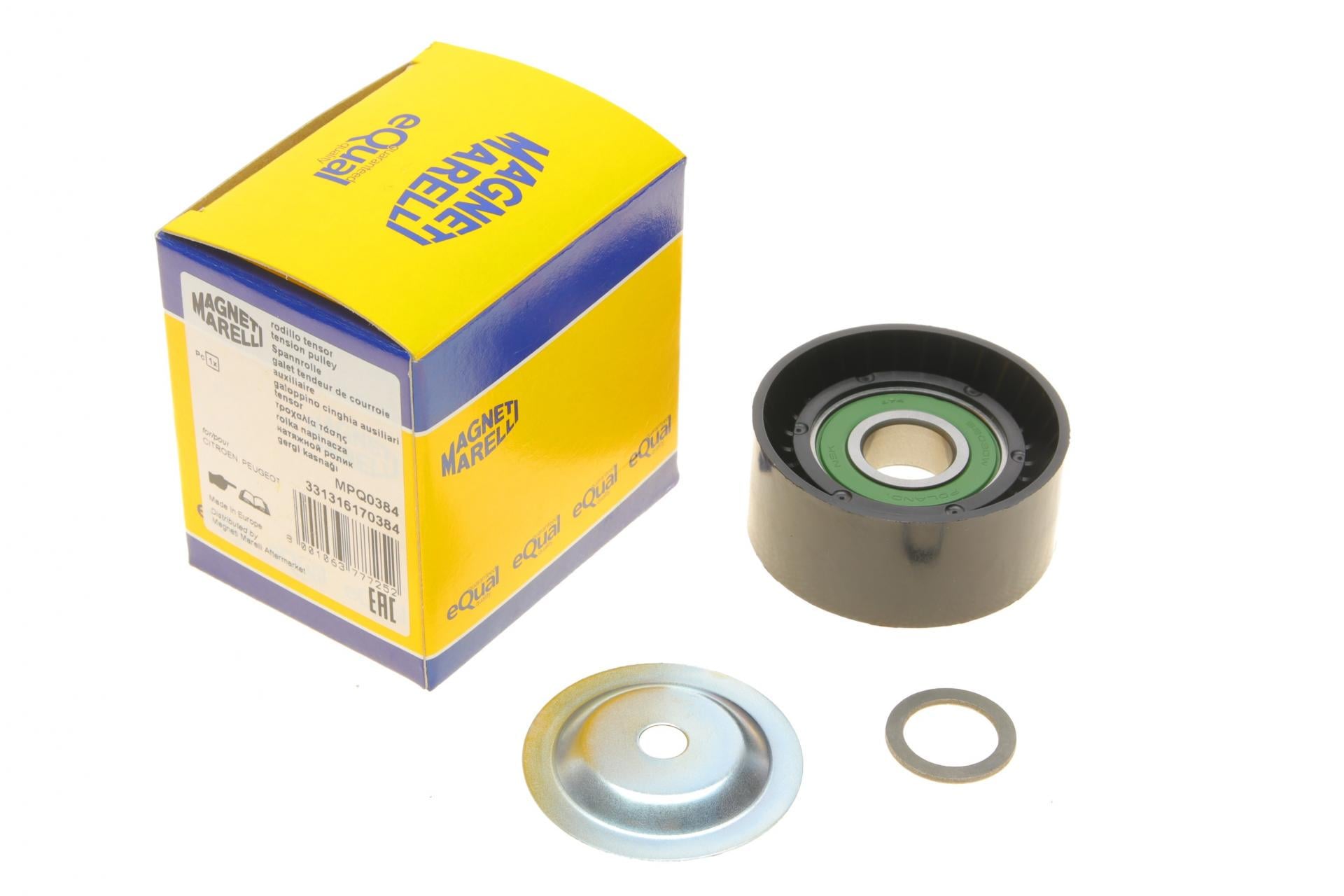 Ролик генератора MAGNETI MARELLI Citroen Berlingo/Peugeot Partner1.4-1.6 96-15 натяжной 60x25 мм MPQ0384 (331316170384 MAGNETI MARELLI)