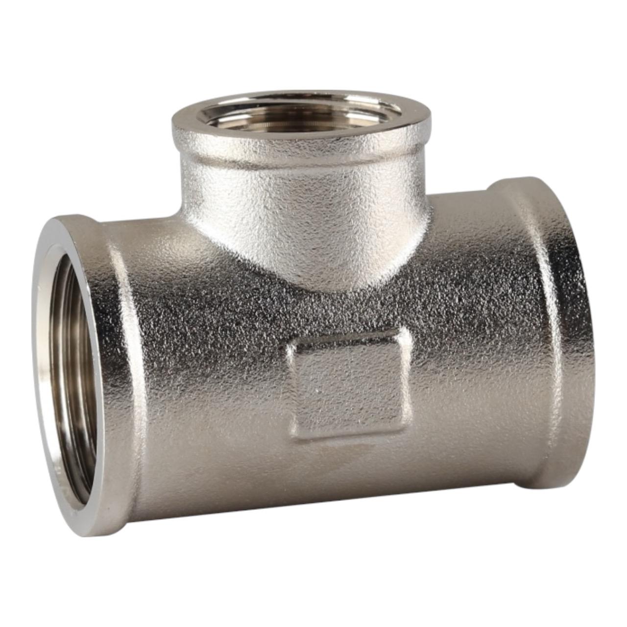 Тройник редукционный REIGER 1"x3/4"x1" ВВВ никель (00-00009474)