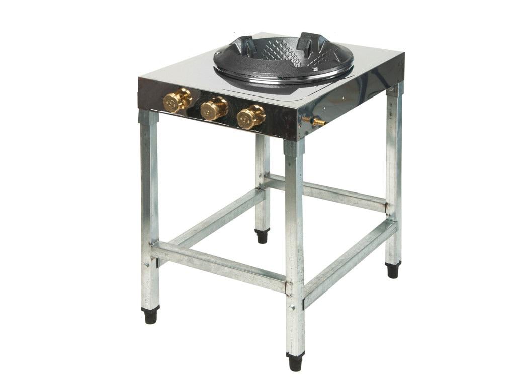 Газовая плита с чугунной таганкой ATLAS с пьезоподжигом 25 кВт Газовая плита с чугунной таганкой ATLAS с пьезоподжигом 25 кВт