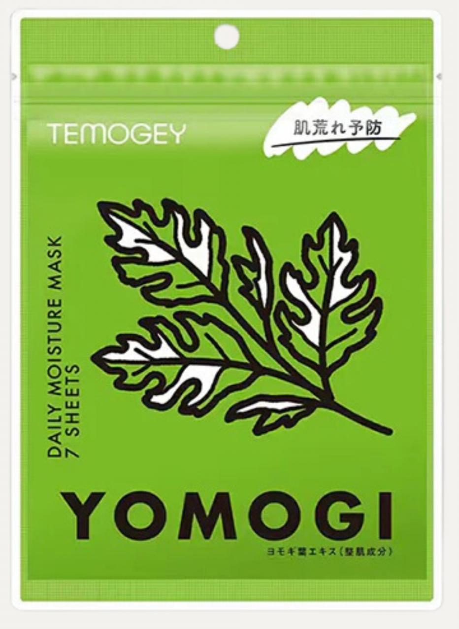 Маска для лица SPC Temogey Yomogi Mask тканевая для ухода за чувствительной кожей с японской полынью 7 шт.