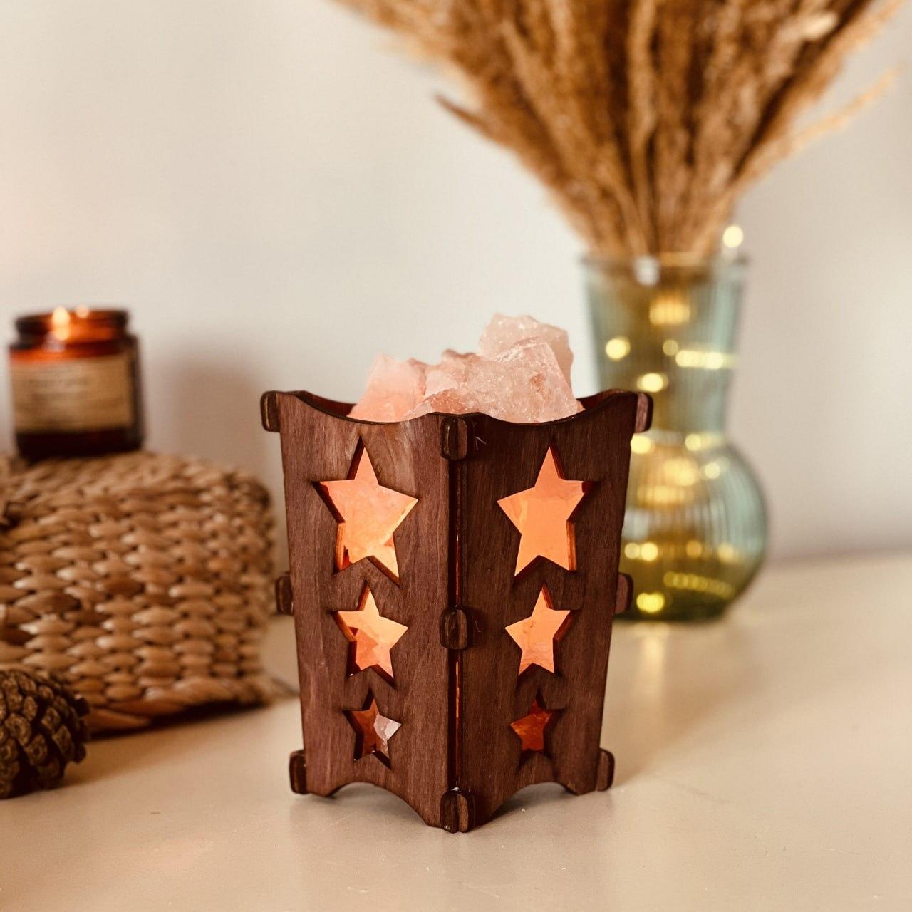 Соляная лампа Звезды из гималайской соли 1 кг (Д-bahmut-001/12)