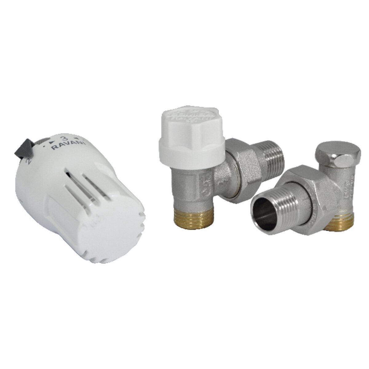 Комплект радиаторный угловой COMISA латунь 1/2". (88.16.156)