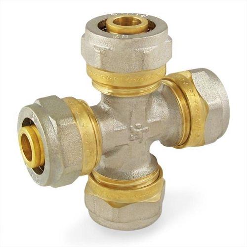 Хрестовина прохідна з проточкою SANTAN 20х20х20х20 (54776)