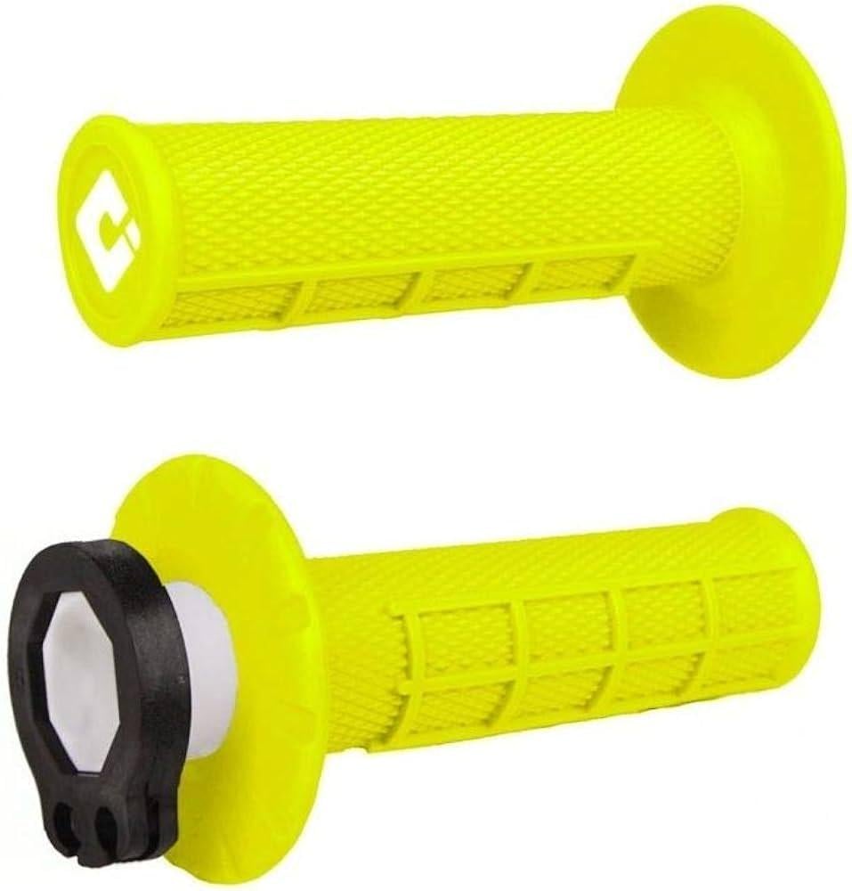Грипсы мото Odi HALF-WAFFLE MX V2 Lock-On FLO-Yellow