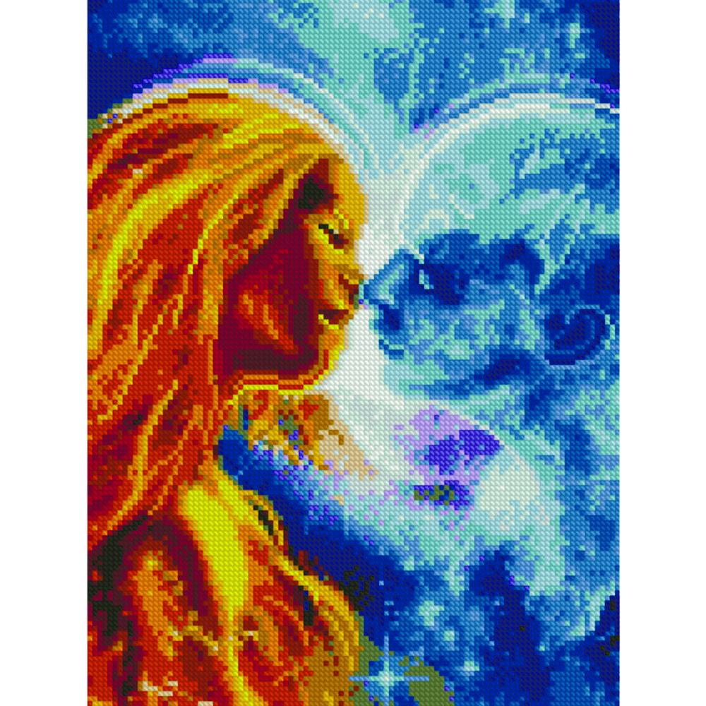 Алмазная мозаика Strateg Противоположности 30х40 см HX284 (HX284)