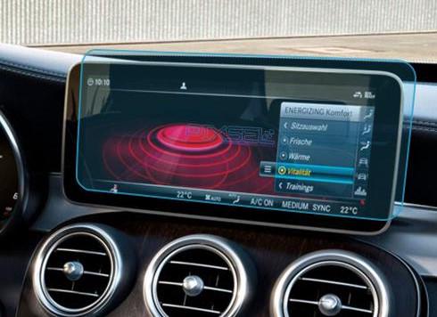 Стекло защитное Pixsel гибридный глянец на монитор Mercedes Benz C CLASS 12“ 2018-2020