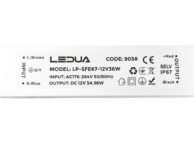 Блок питания LEDUA 36W IP67 12V (LP-SFE67-12V36W) - фото 5