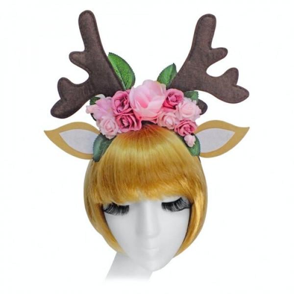 Карнавальный аксессуар Seta Рожки Бемби с розами (18-922)
