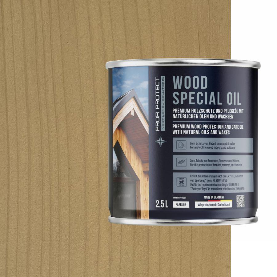 Лазур на основі бджолиного воску і лляної олії ProfiProtect Wood Special Oil 2,5 л Beige (22555226) - фото 1