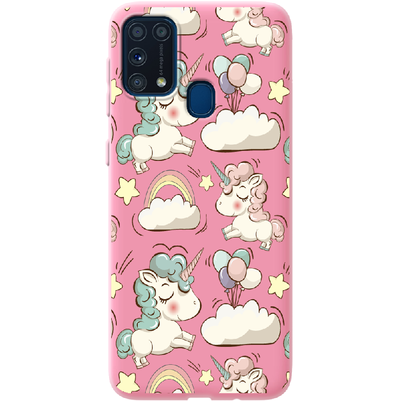 Чохол Boxface Samsung M315 Galaxy M31 Unicorns Рожевий силікон (39091-cc2-41818)