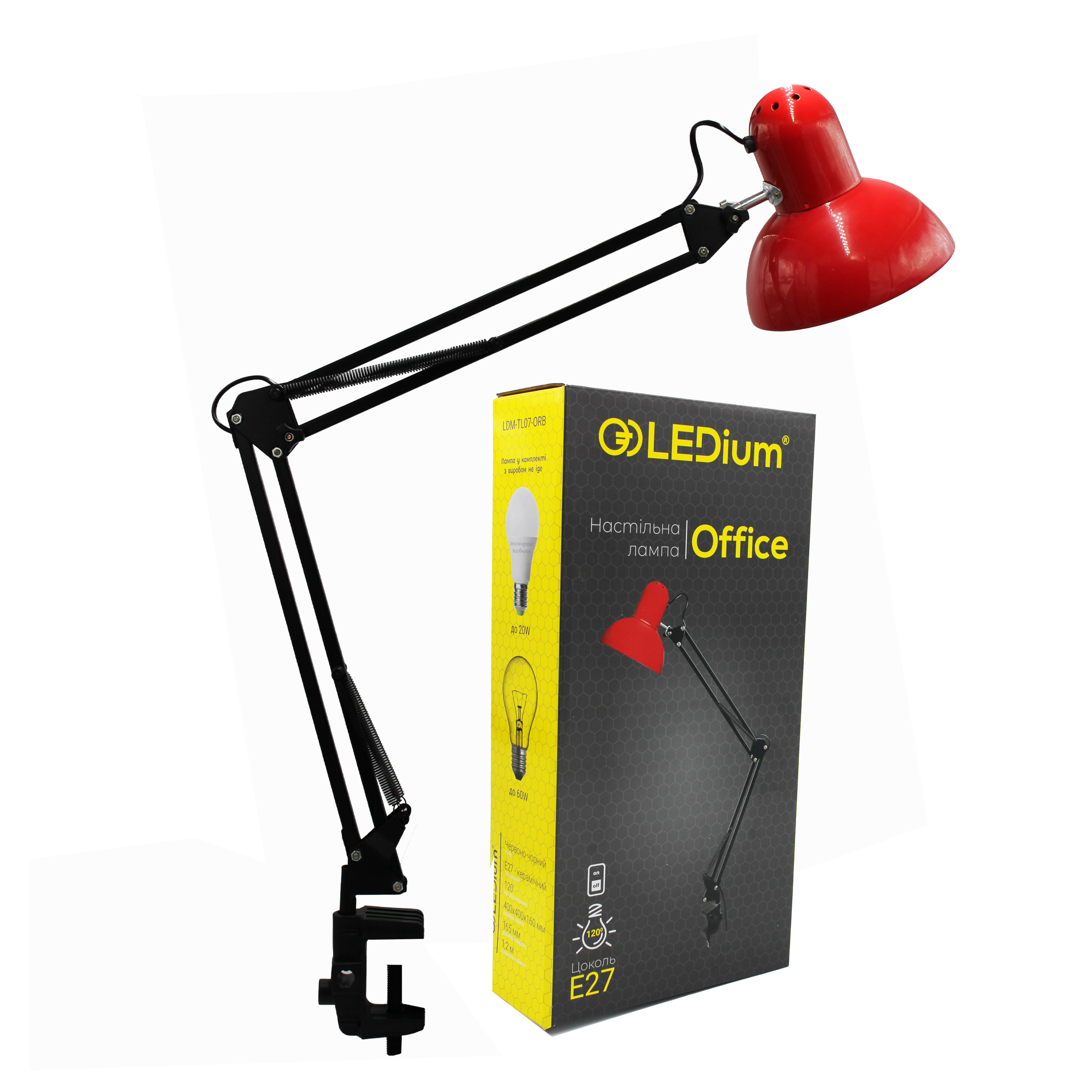 Лампа настільна на струбцині Office Ledium (17293) - фото 4