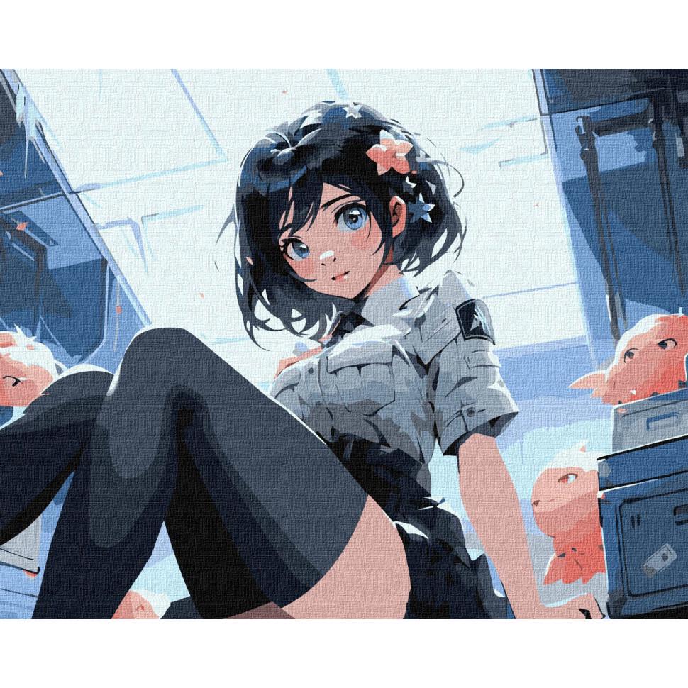 Картина за номерами Ideyka Чарівна брюнетка KHO8419 40x50 см (RLT39651)