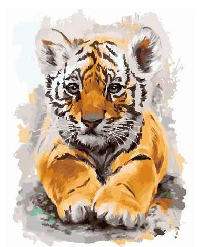 Картина по номерам Brushme "Милый Тигрёнок" (GX24302)