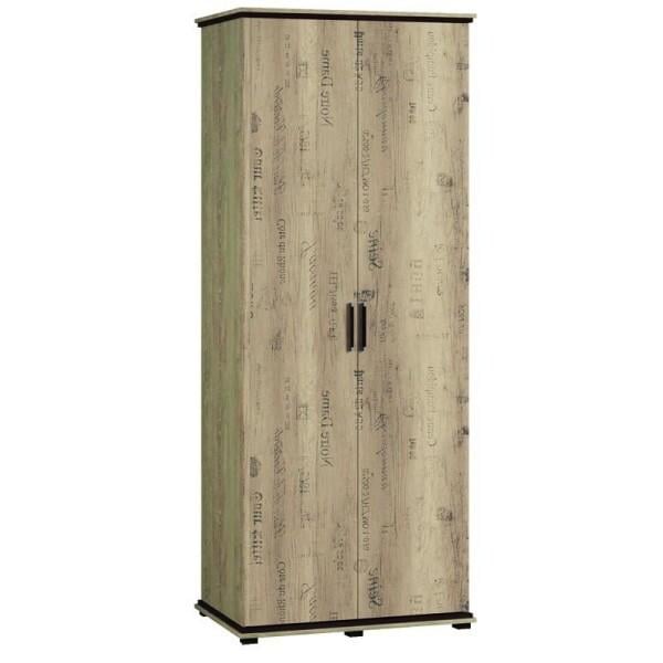 Распашной шкаф Світ Меблів Палермо 2Д в спальню/прихожую/детскую из ДСП 906x590x2020 цвет Дуб корабельный/Дуб корабельный лейбл