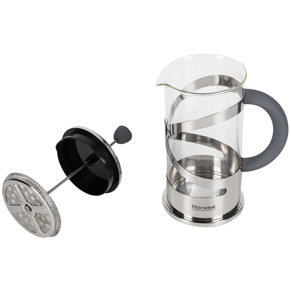 Френч-пресс Rondell Crystal 1 л Grey (RDS-840) - фото 7 Френч-пресс Rondell Crystal 1 л Grey (RDS-840) - фото 7