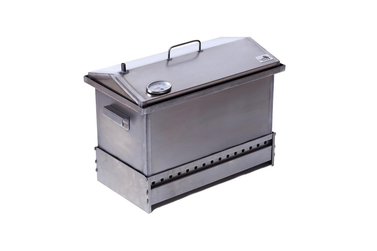 Коптильня з термометром та підставкою Smoke House L 520х300х320 мм до 6 кг (2689474049) Коптильня з термометром та підставкою Smoke House L 520х300х320 мм до 6 кг (2689474049)