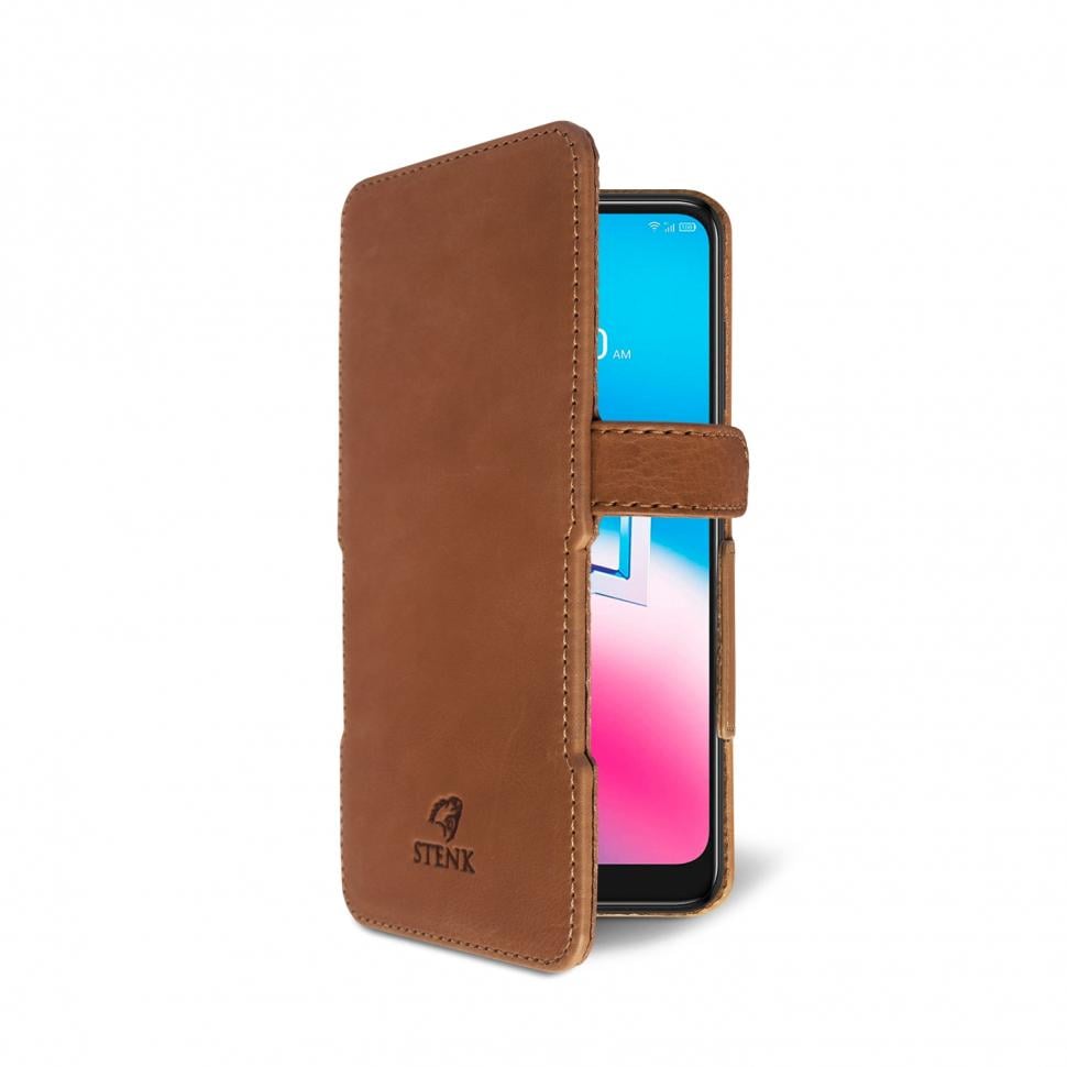 Чехол книжка Stenk Prime для Alcatel 3L 2020 Коричневый (67505)