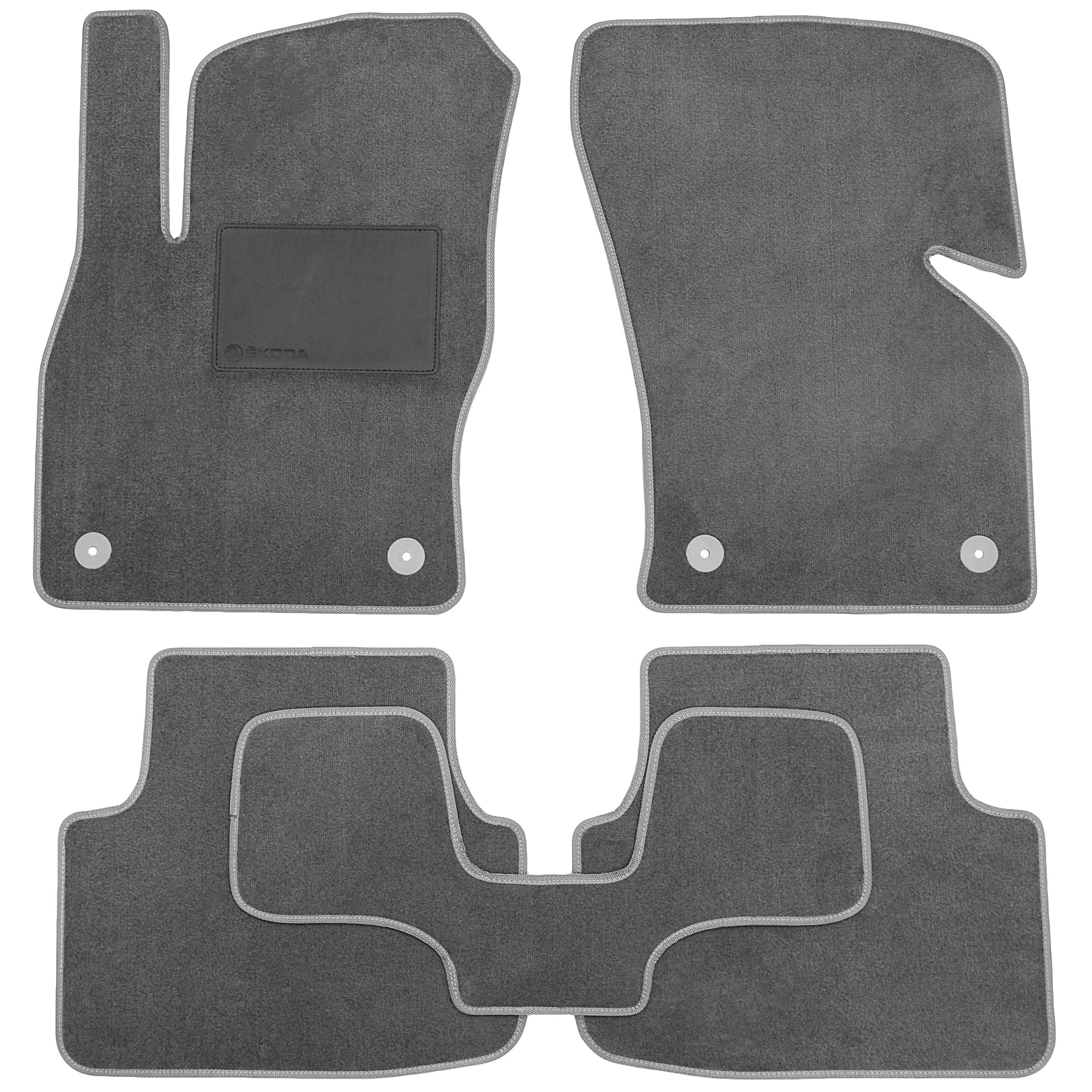 Коврики в салон для Skoda Octavia A7 '13 текстильные Optimal Серый