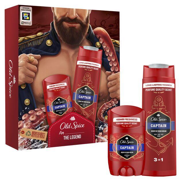 Подарочный набор Old Spice Dark Captain гель для душа 3в1 250 мл/твердый дезодорант 50 мл (2390665847)
