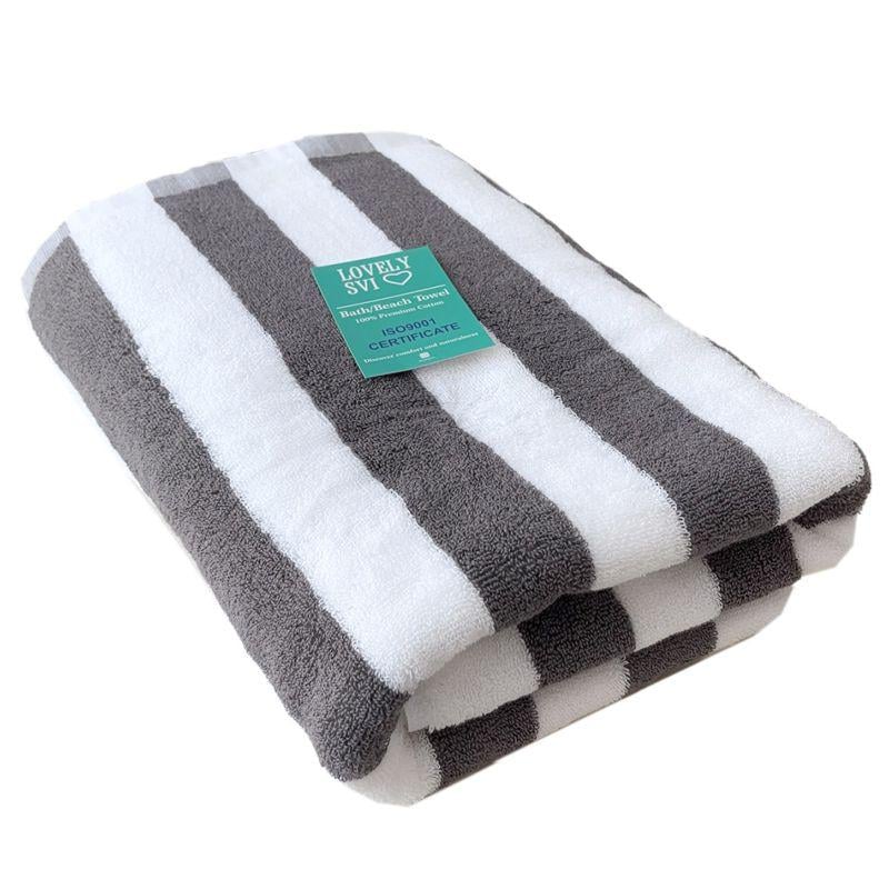 Полотенце пляжное Lovely Svi хлопок/махра XL 75x150 см Бело-серый (200823)