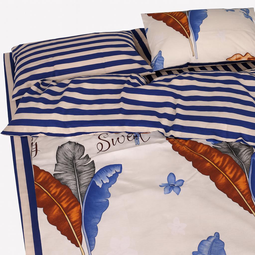 Комплект постільної білизни PaniPava Тропік Блу бязь 155х215 см (10100609) - фото 4