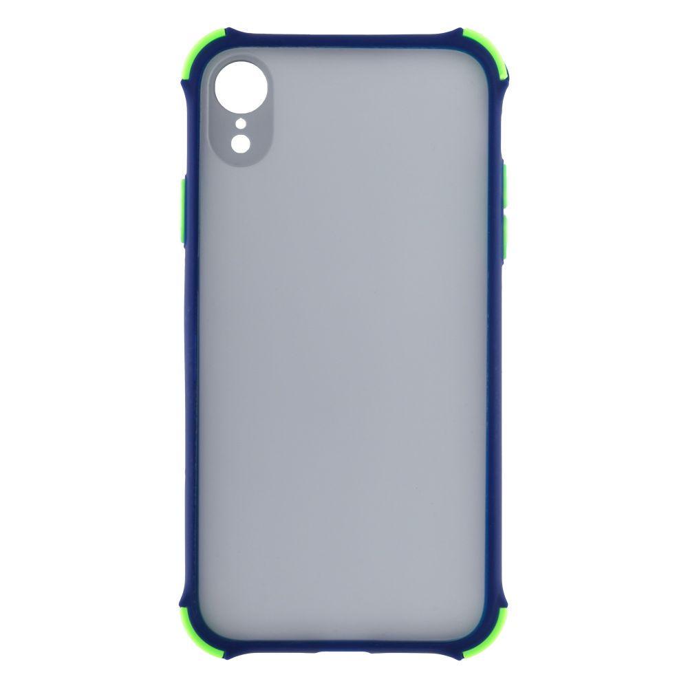 Силиконовый Чехол Накладка Avenger Armor Dark with Frame для iPhone Xr Синий