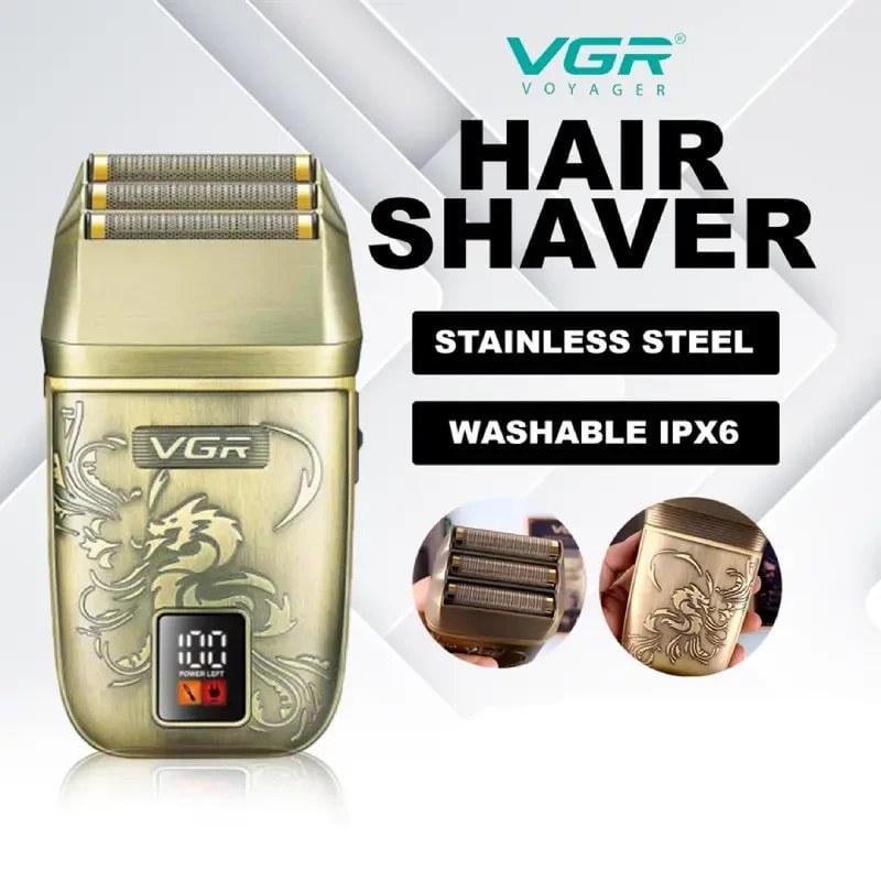 Шейвер VGR V-349 с LED-дисплеем 2х600 мА/ч IPX6 Золотистый (9064) - фото 3 Шейвер VGR V-349 с LED-дисплеем 2х600 мА/ч IPX6 Золотистый (9064) - фото 3