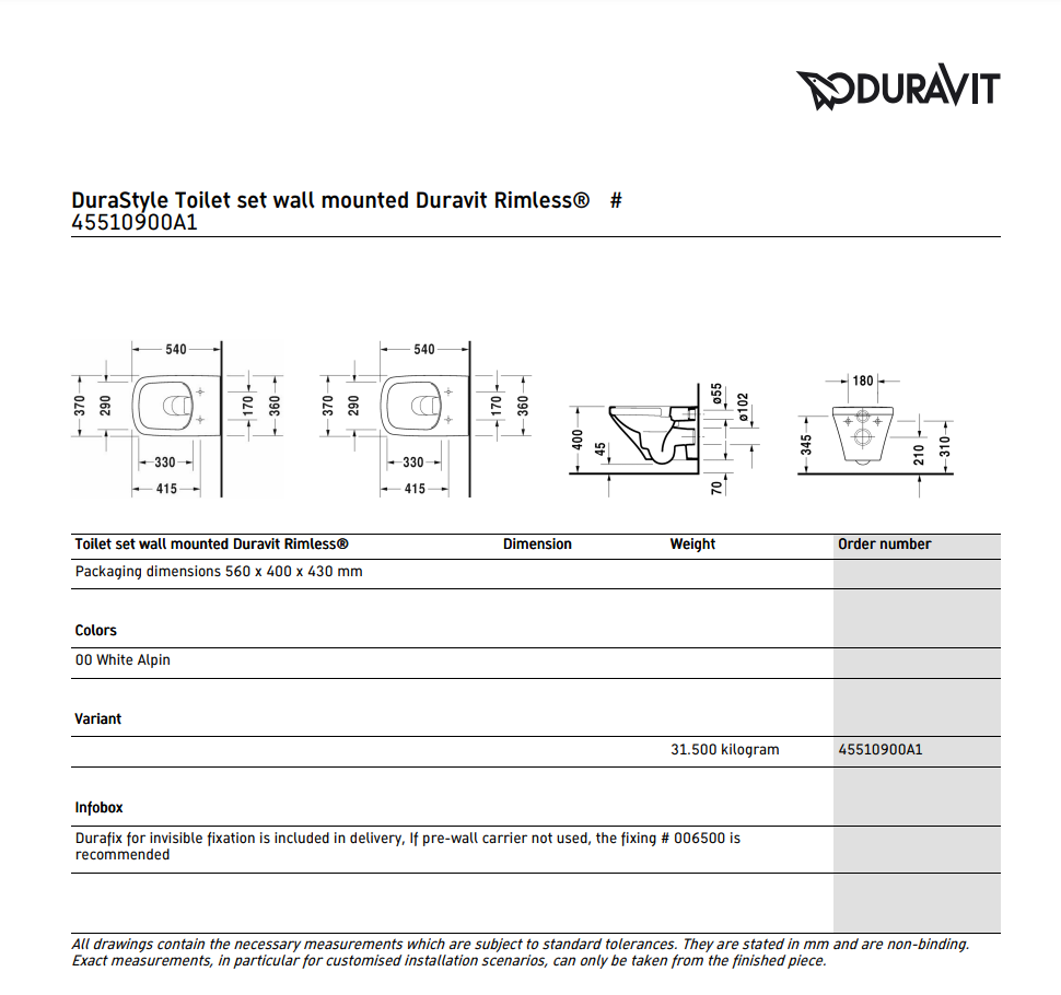 Подвесной унитаз Duravit DuraStyle Rimless с крышкой Soft close - фото 4