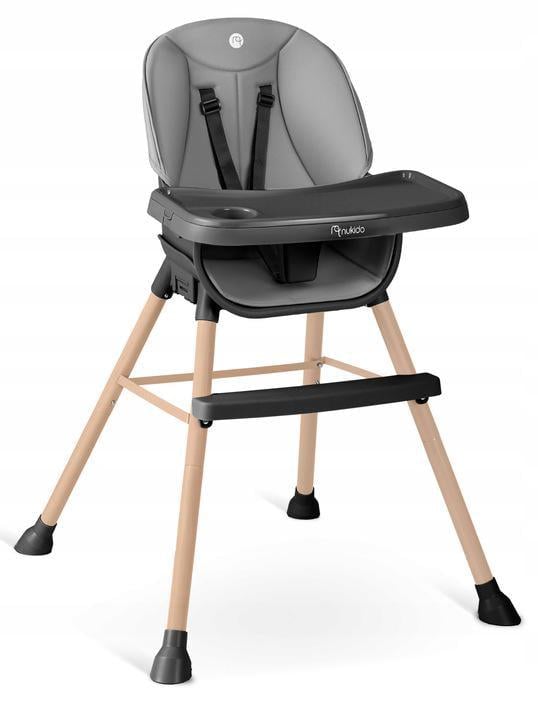 Стульчик для кормления Nukido Tilo 3в1 Серо-черный (701000)
