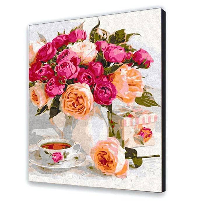 Картина по номерам Цветы с красками и кистями 40х50 см Multicolor (1404956718) Картина по номерам Цветы с красками и кистями 40х50 см Multicolor (1404956718)