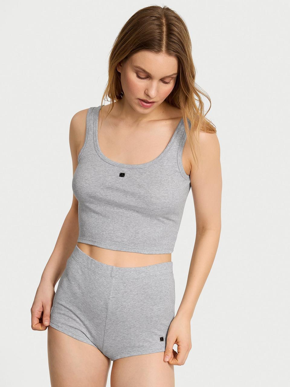 Пижама женская Victoria's Secret Tank & Shorts Pajama Set S Серый (3011608965)