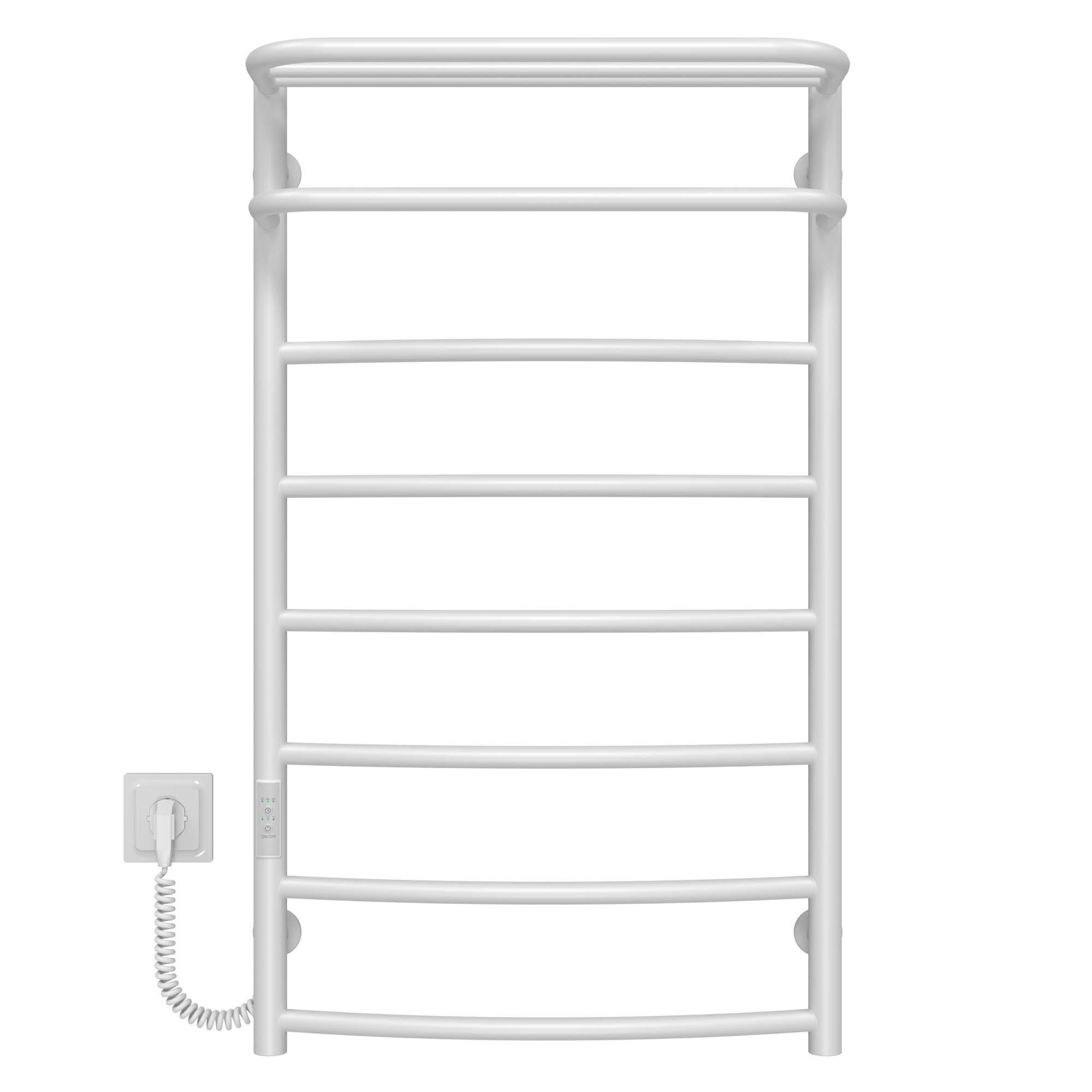 Полотенцесушитель электрический Deffi Отель П8 WD03 левое подключение нержавеющая сталь 500х900 мм Белый (C.OD.90.50.8.E.W.L.3)