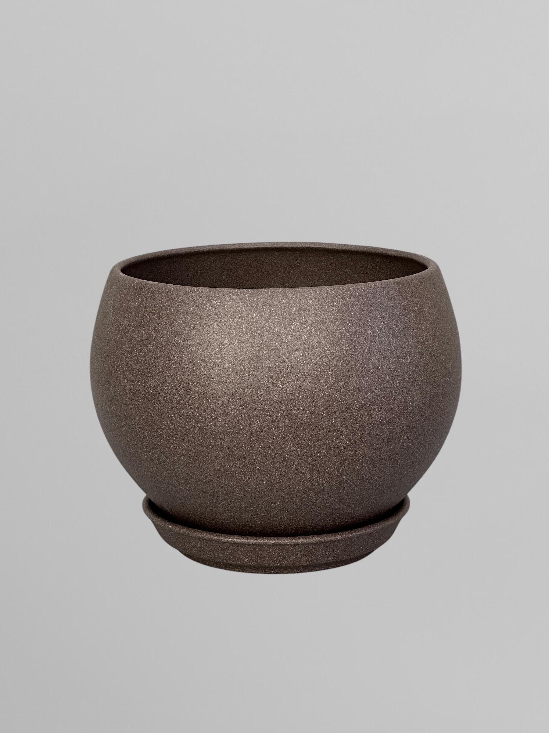 Горшок для цветов керамический Шар крошка 4,1 л Шоколад (Г02008)