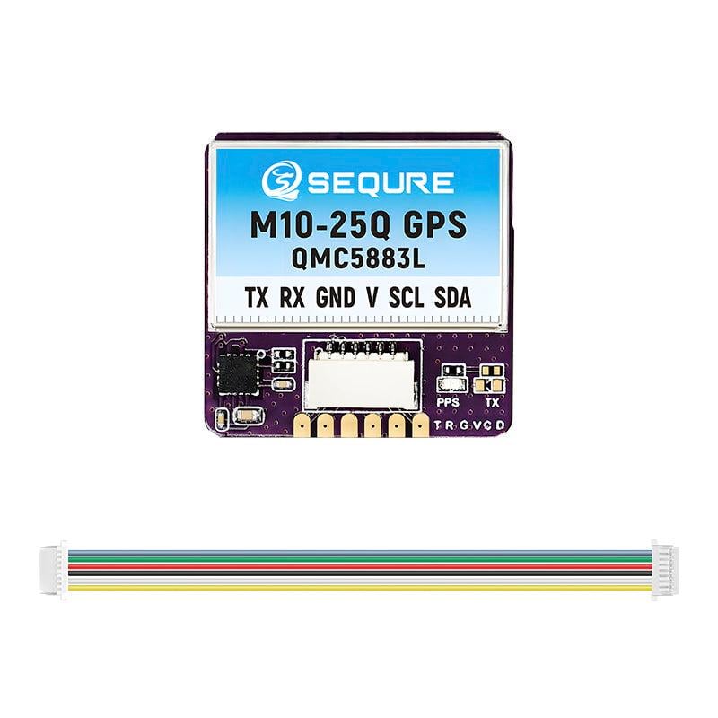 Модуль GPS для дрона SEQURE M10-25Q GNSS компас QMC5883L 25x25x8 мм 12,2 г (00-00028805)