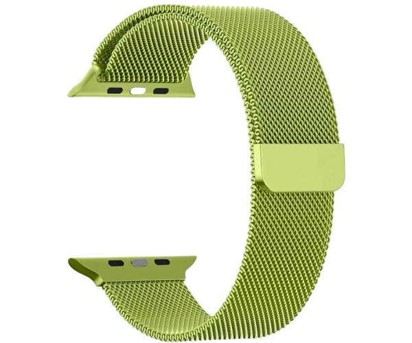 Ремешок металлический Milanese Magnetic для Apple Watch Series 10 42 мм Зеленый Ремешок металлический Milanese Magnetic для Apple Watch Series 10 42 мм Зеленый