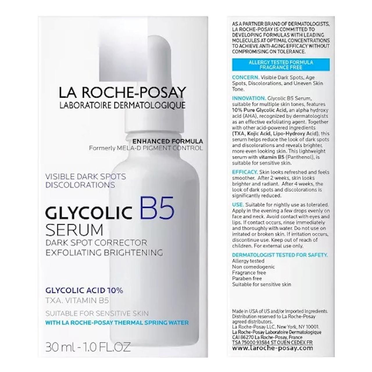 Сыворотка для лица осветляющая и омолаживающая La Roche Posay Glycolic B5 с гликолевой кислотой 30 мл - фото 4