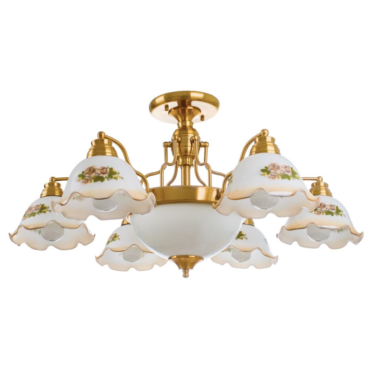 Люстра потолочная Brille BKL-057S/6 E27 на 6 плафонов