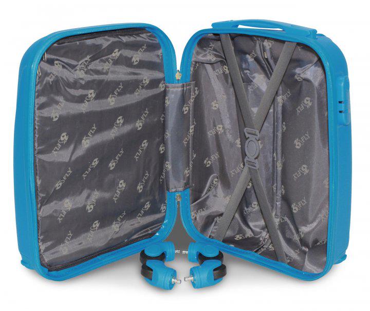Валіза пластикова Fly 310 XS міні ручна поклажа на 4 колесах Блакитний (CEKRBFL310XM4GOL) - фото 6 Валіза пластикова Fly 310 XS міні ручна поклажа на 4 колесах Блакитний (CEKRBFL310XM4GOL) - фото 6