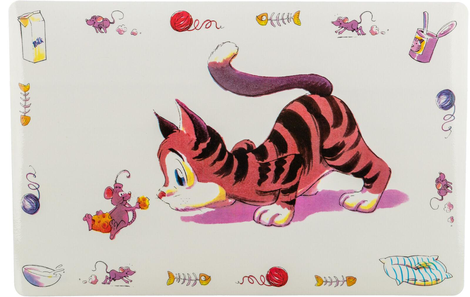 Коврик под Comic Сat миски для кошек 44х28 см (TX-24544)