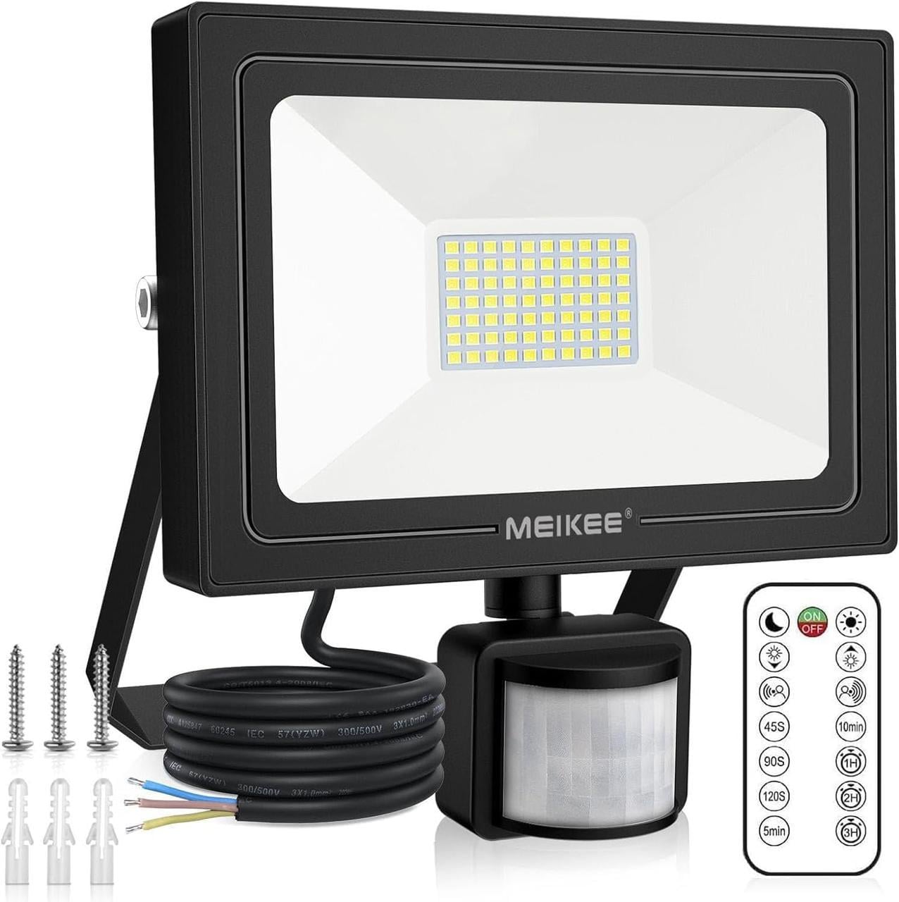 Прожектор meikee с датчиком движения 60 Вт PIR 5200 Лм