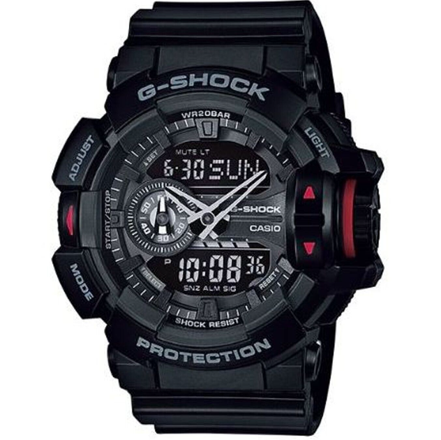 Наручные часы мужские Casio G-Shock GA-400-1B ударопрочные с водозащитой 200 м/подсветкой Черный (3087491112)