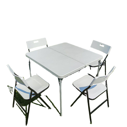 Стіл і 4 стільця складані Білий (SW-00001540) - фото 2