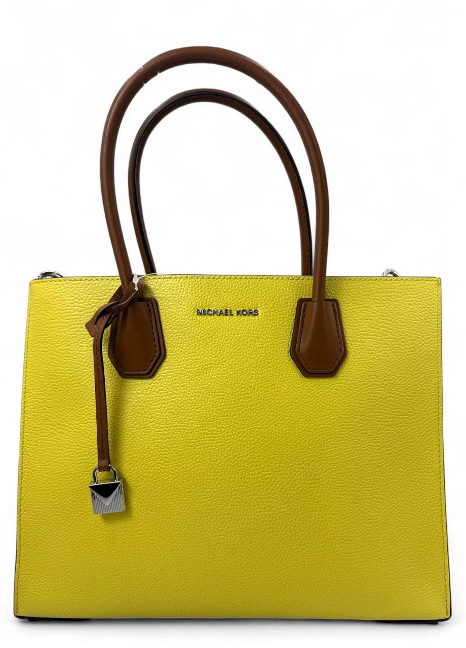 Сумка женская Michael Kors Mercer 30T9SM9T9T Limelight MLT LG Acrfion Conv Tote Leather Лаймовой (2743539846)