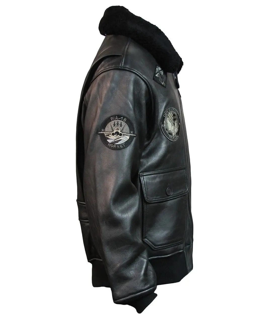 Куртка кожаная Top Gun Offical Signature Series Jacket 2XL Black (TopGunBLL) - фото 4