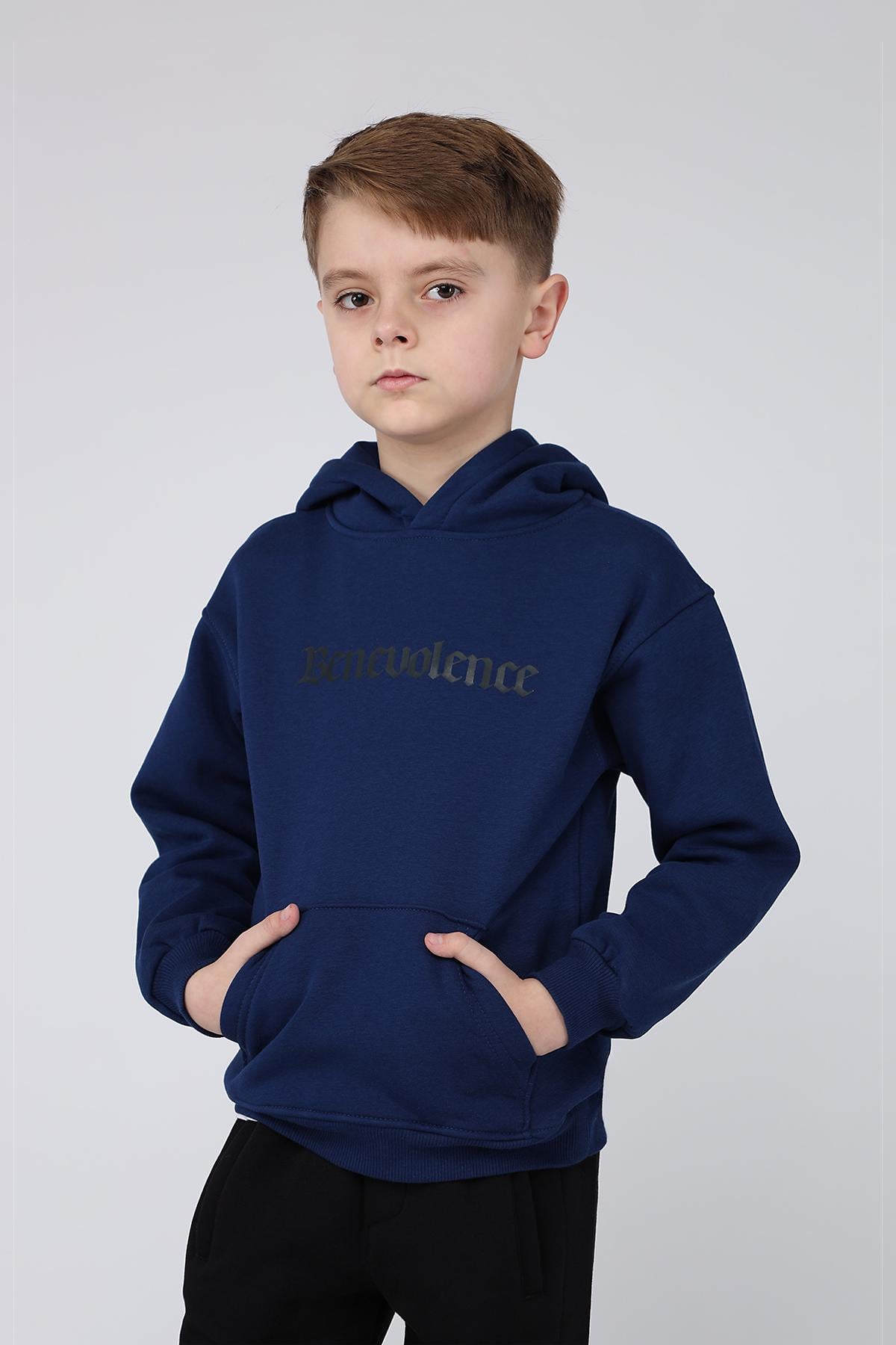 Худі для хлопчика 134 см Темно-синій (ЦБ-00284943)