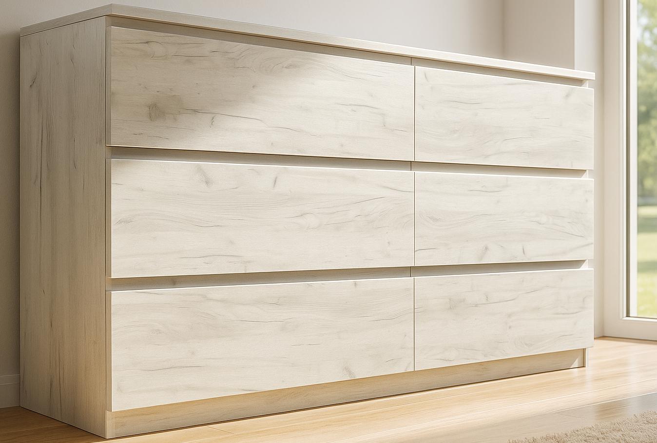 Комод Мастер Форм Брайт 1500х376х730 мм Дуб крафт белый (07842) - фото 1 Комод Мастер Форм Брайт 1500х376х730 мм Дуб крафт белый (07842) - фото 1