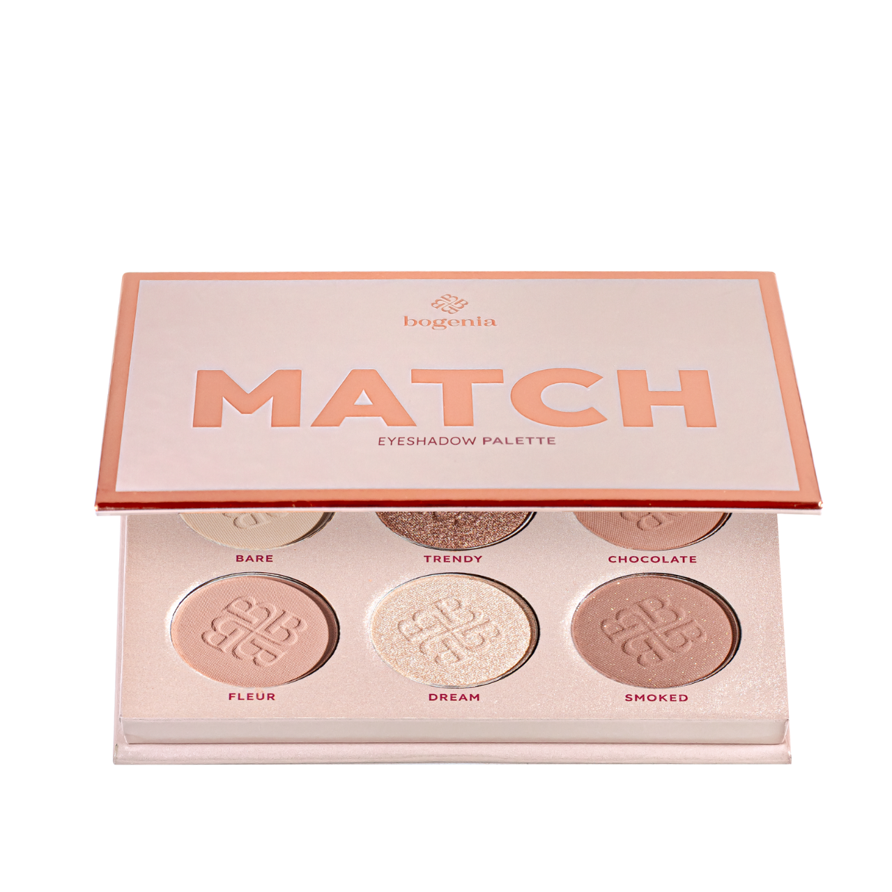 Палетка тіней для повік 6 відтінків Bogenia Match Eyeshadow Palette Коричневий (BG908 001)