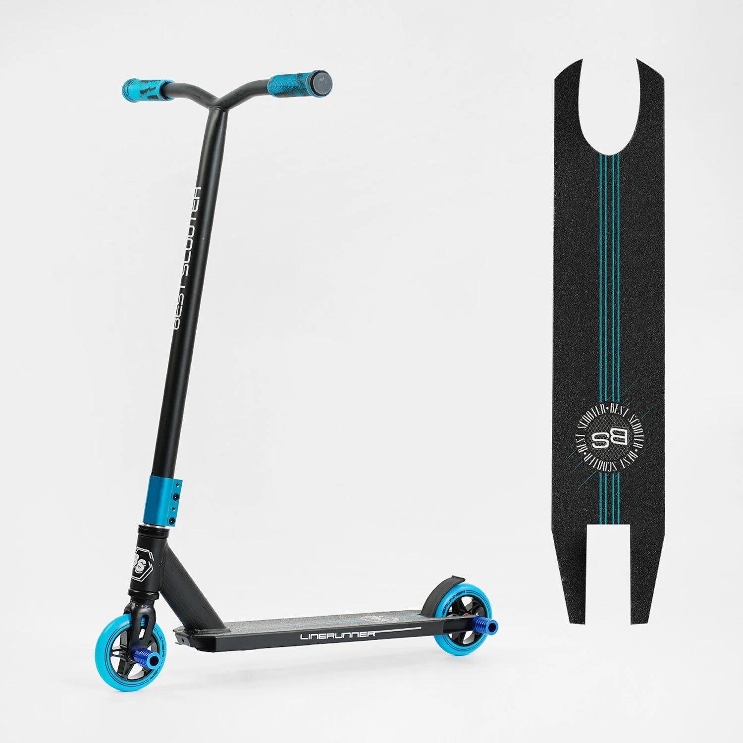 Самокат трюковий Best Scooter LineRunner Black/Blue (129761) - фото 2