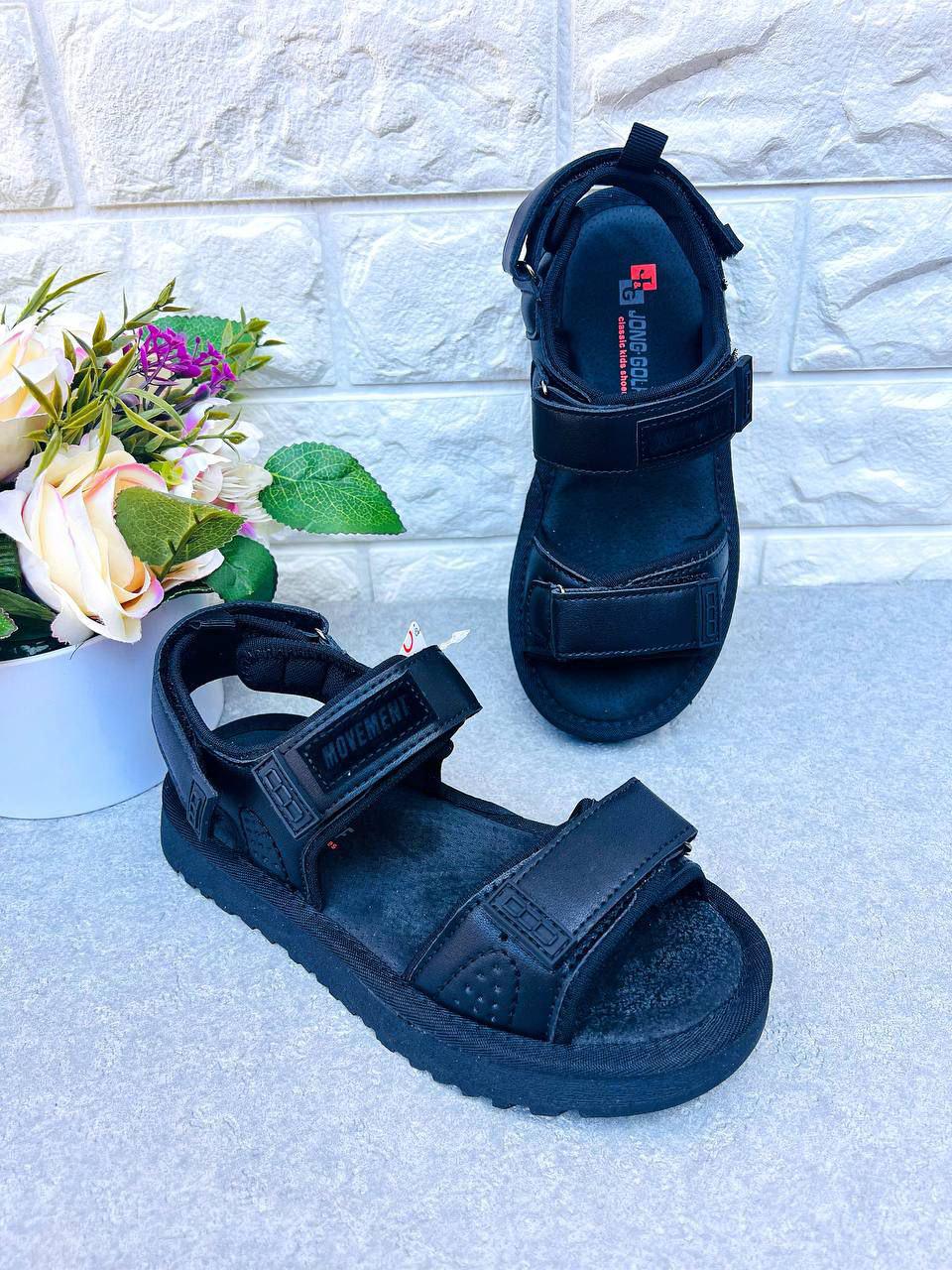 Босоніжки для хлопчика повсякденні Jong Golf 1753 р. 35 22,5 см Чорний (1753-3)