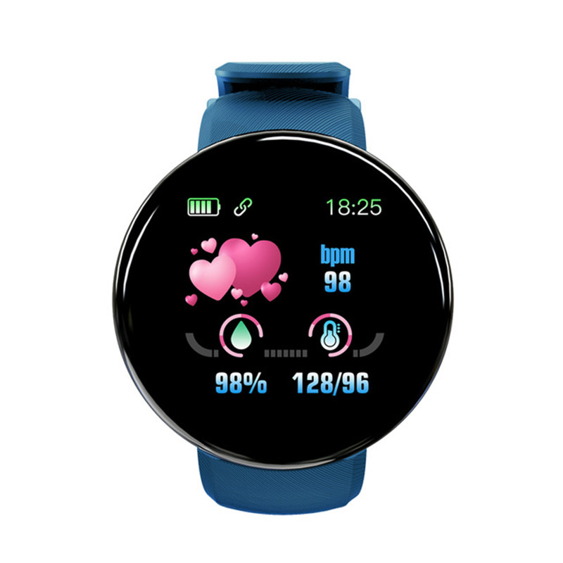 Смарт-часы Smart Watch D18 Bluetooth Android IOS Blue - фото 5 Смарт-часы Smart Watch D18 Bluetooth Android IOS Blue - фото 5